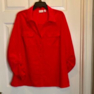 Kim Rogers Cherry Red Blouse